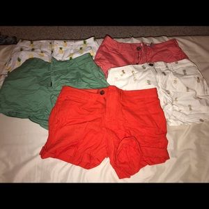 5 pairs of old navy colored shorts